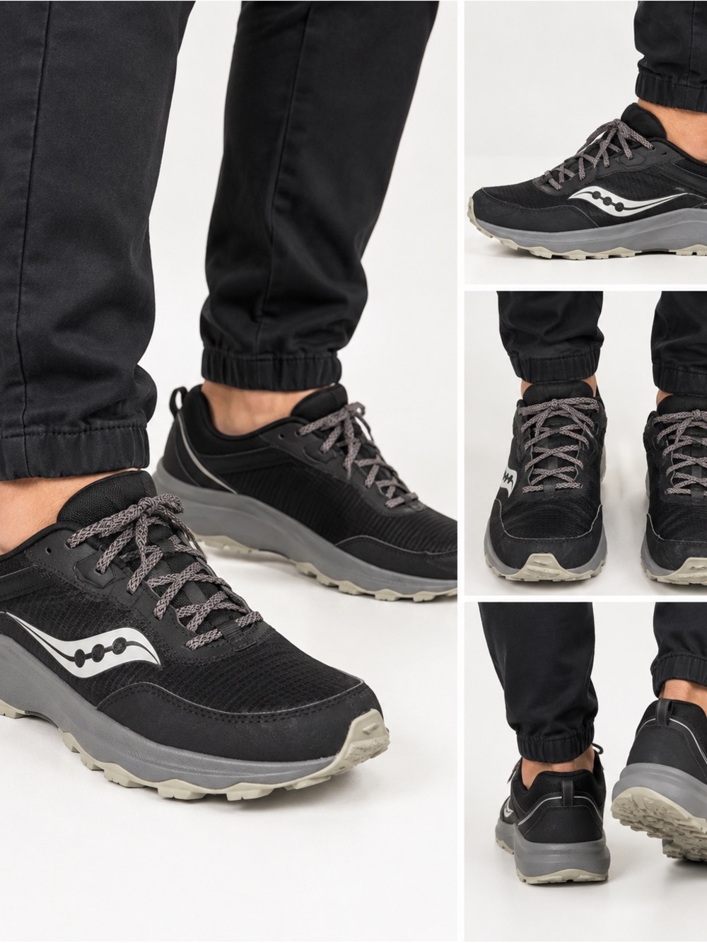 Saucony Aura TRMen's Black and Gray Trail Sneakers perfect condition size 12